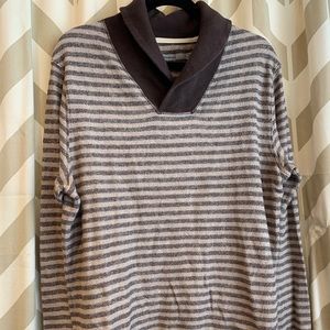 Onassis Brown and beige striped sweater size large